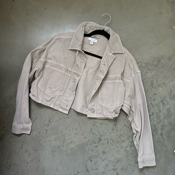 Topshop / crop denim jacket / sand - Picture 6 of 11